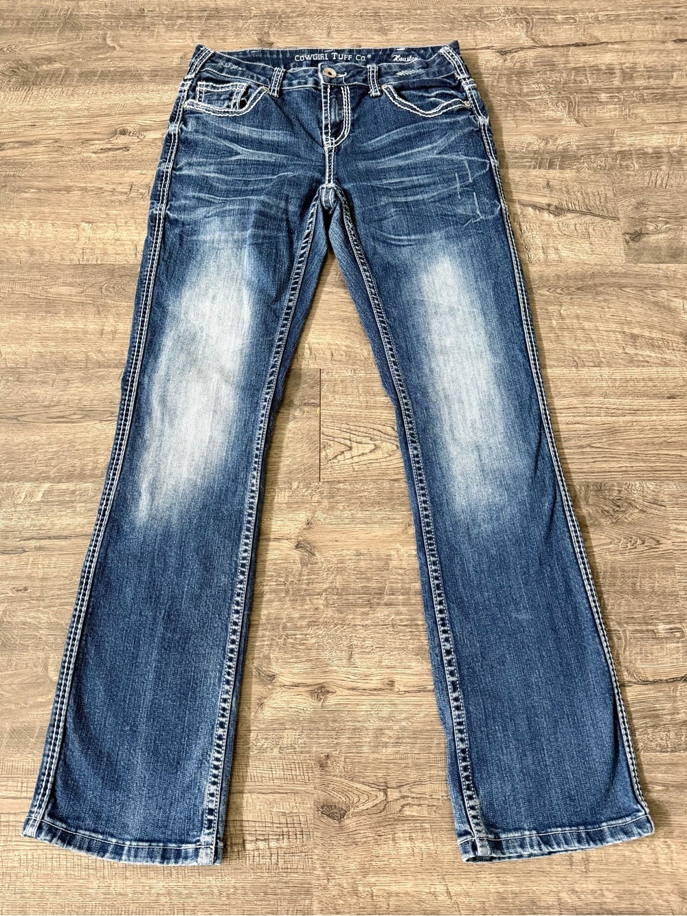 Cowgirl Tuff Houston Bootcut Jeans Western Rodeo Cowgirl Denim 30 - Picture 2 of 12